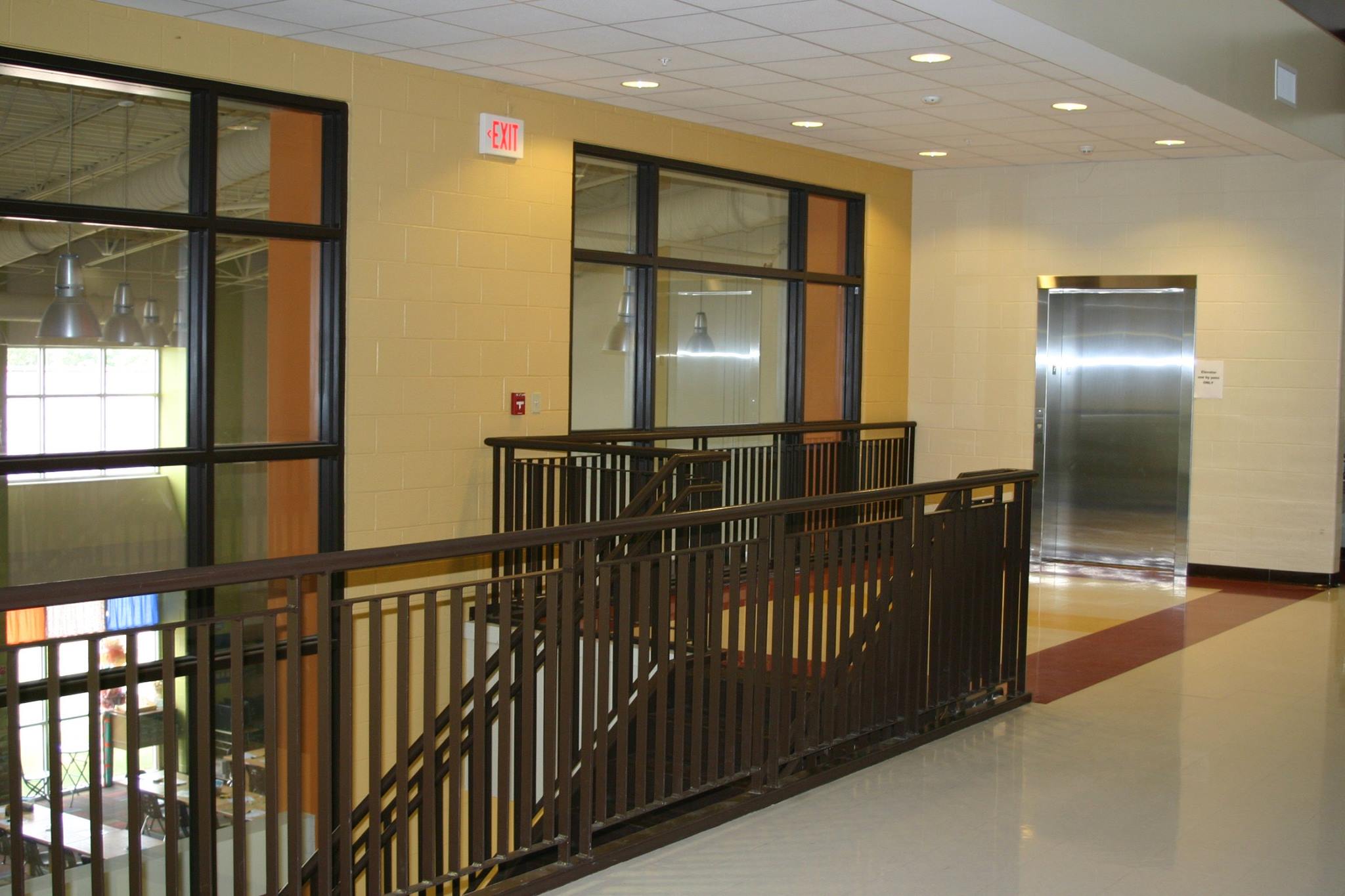 stairwell next to elevator