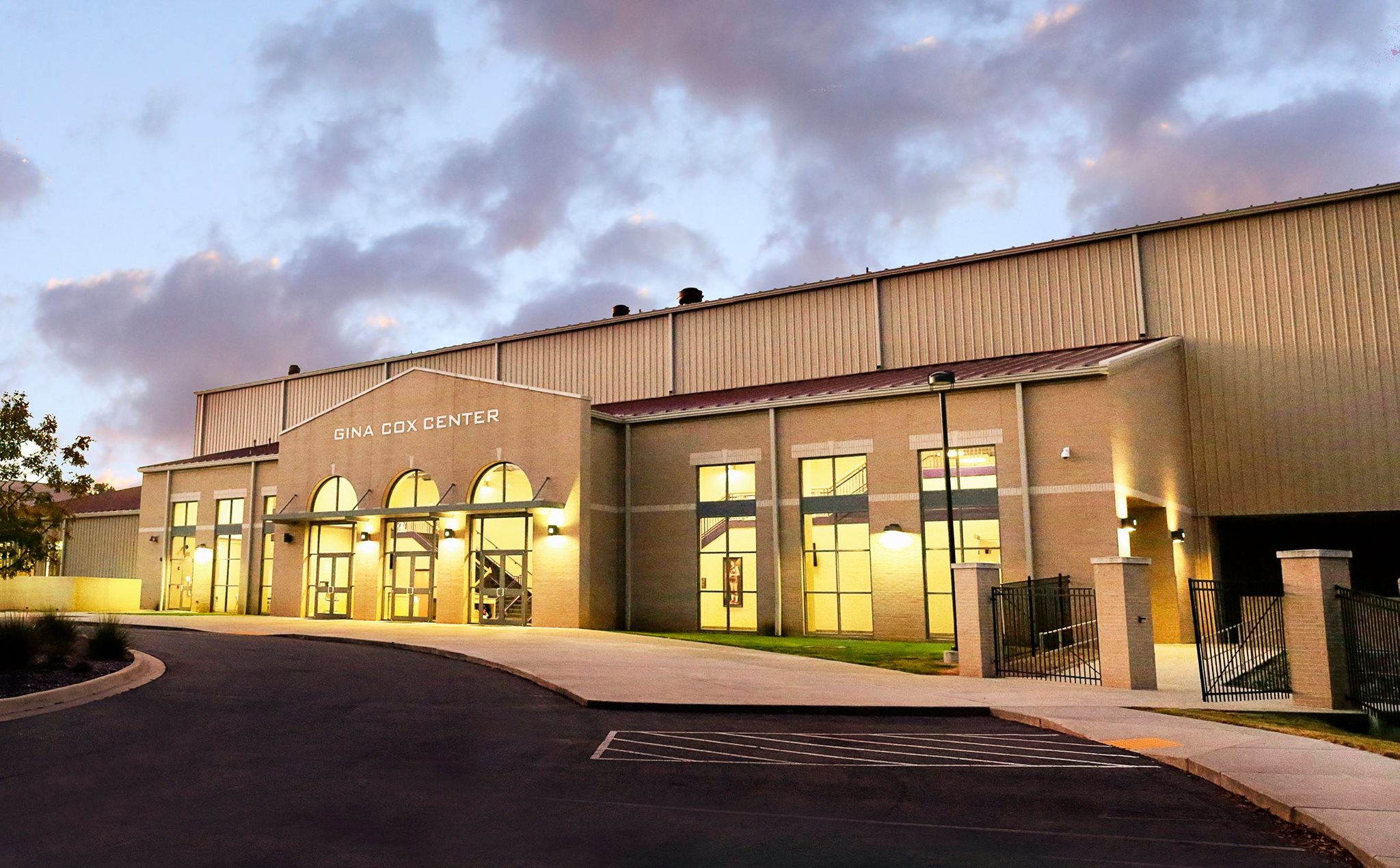 exterior of Gina Cox Center constructed by Delk Construction