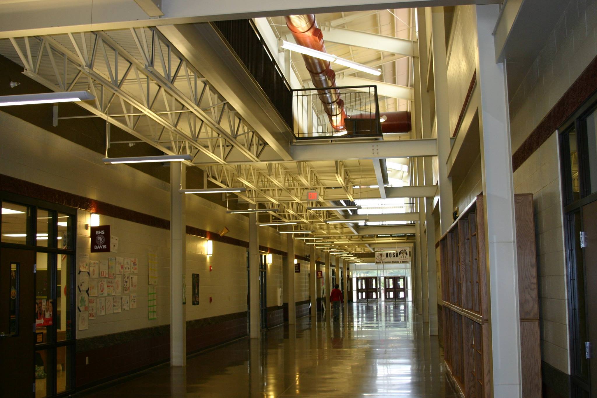interior halls of high school
