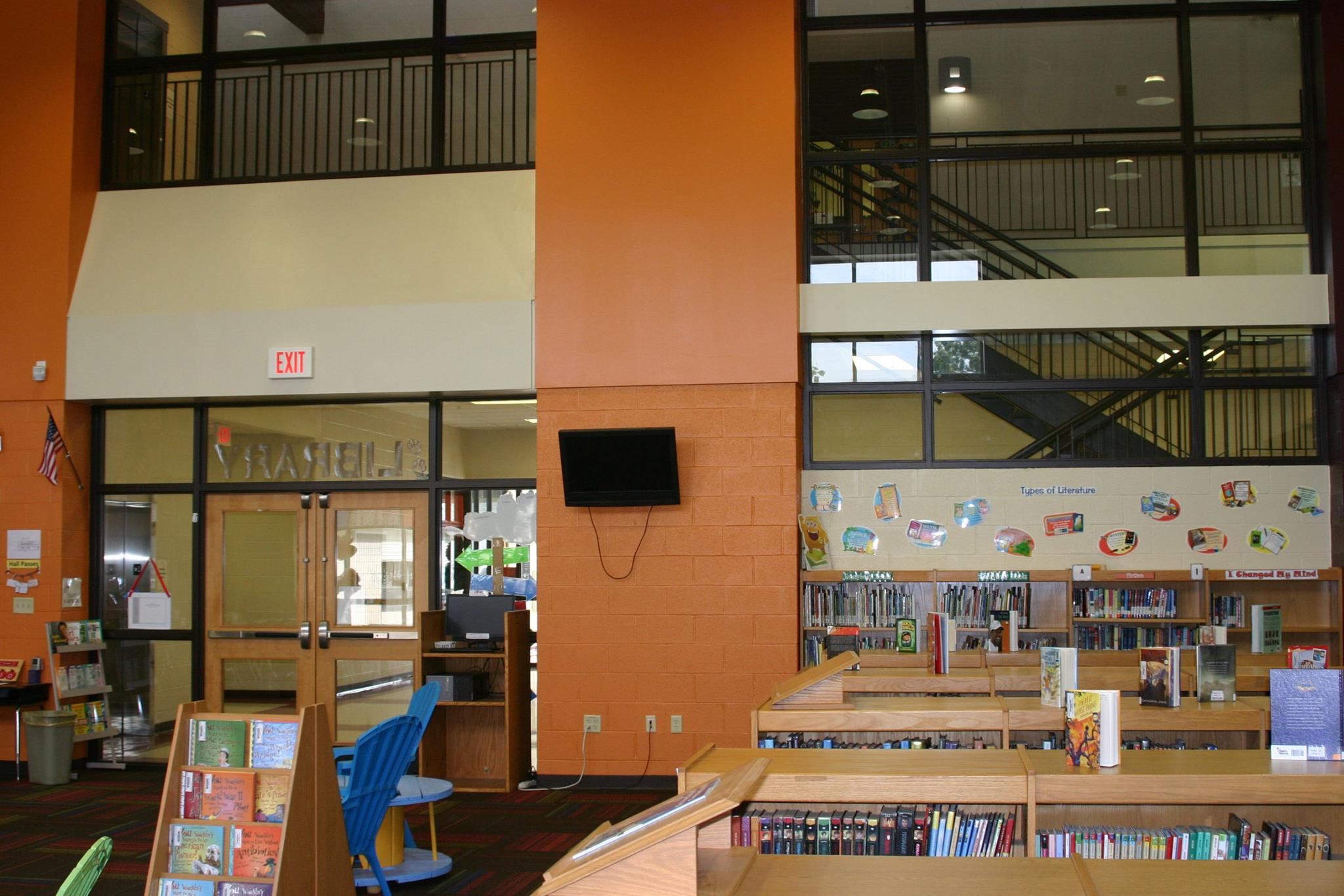 high school library built by Delk Construction