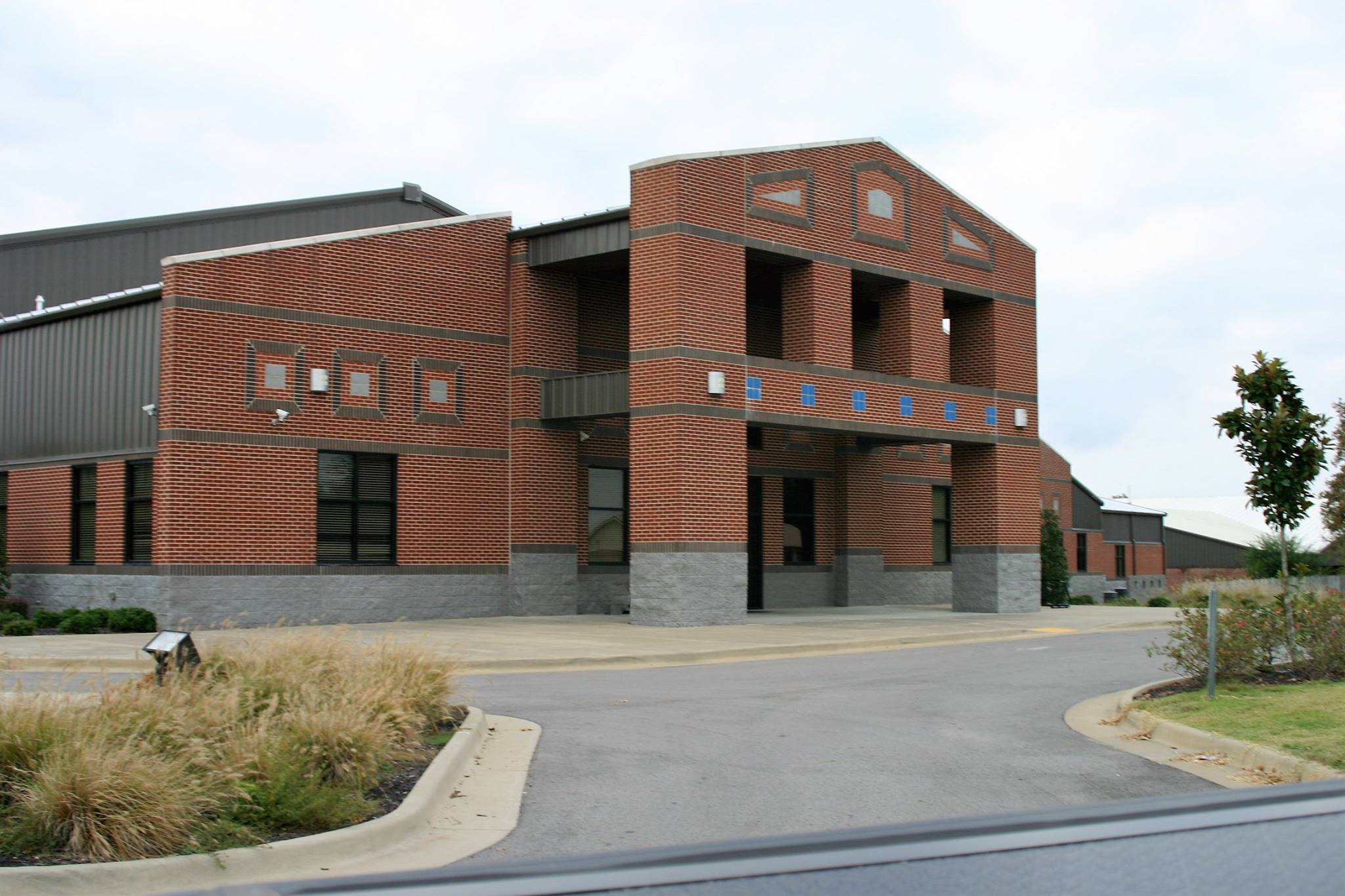 brick exterior of school built by delk construction